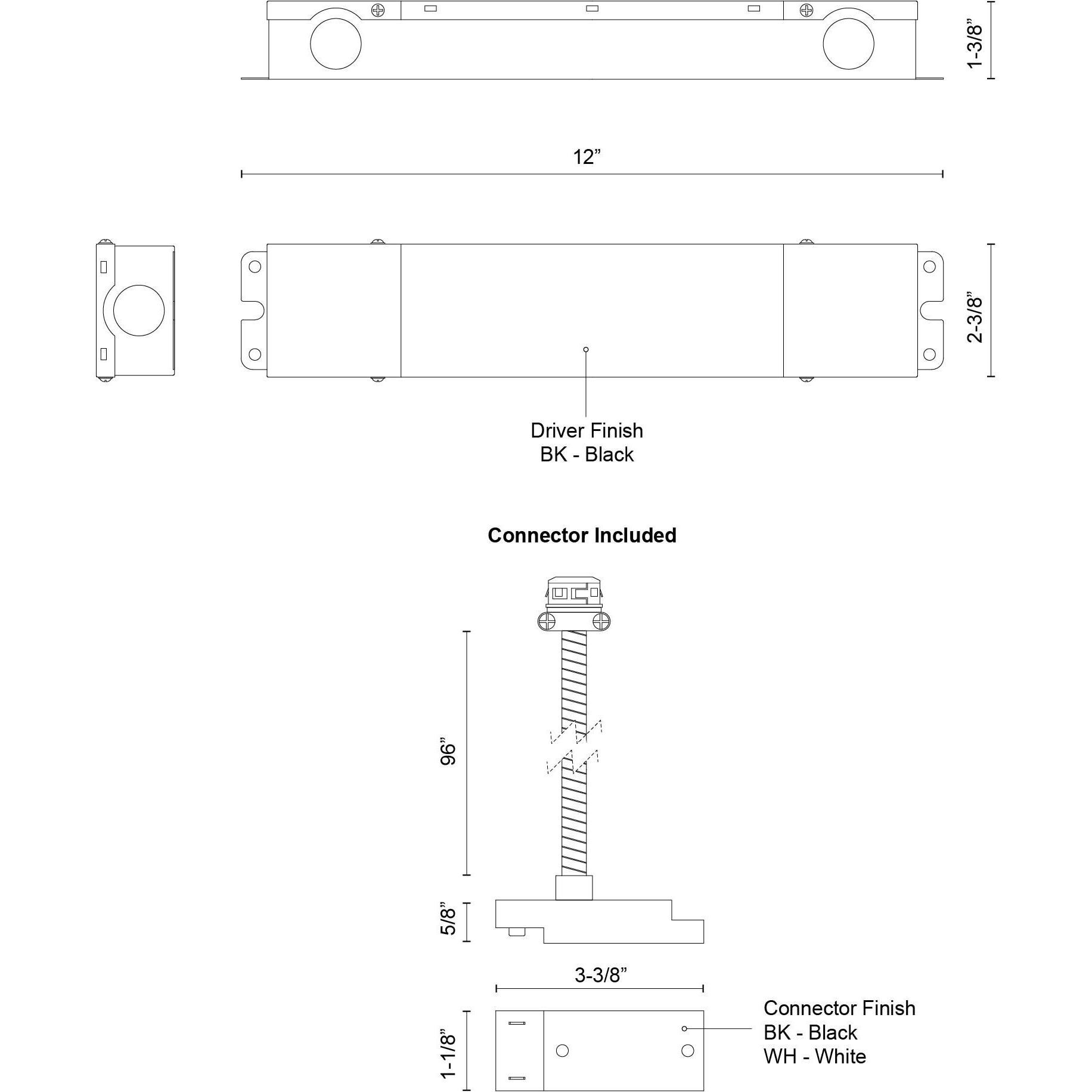 Trilo Track 120-277V White Trilo Track Remote Driver Ceiling Light
