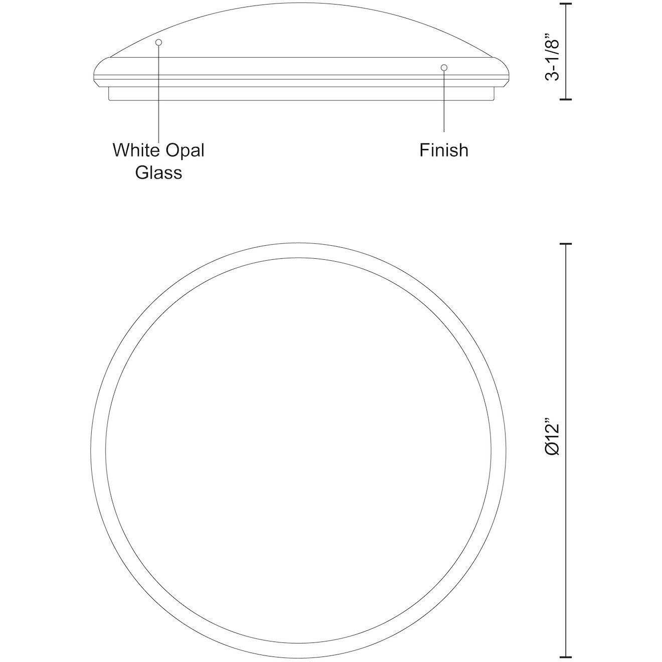 Malta LED 12 inch Brushed Gold Flush Mount Ceiling Light