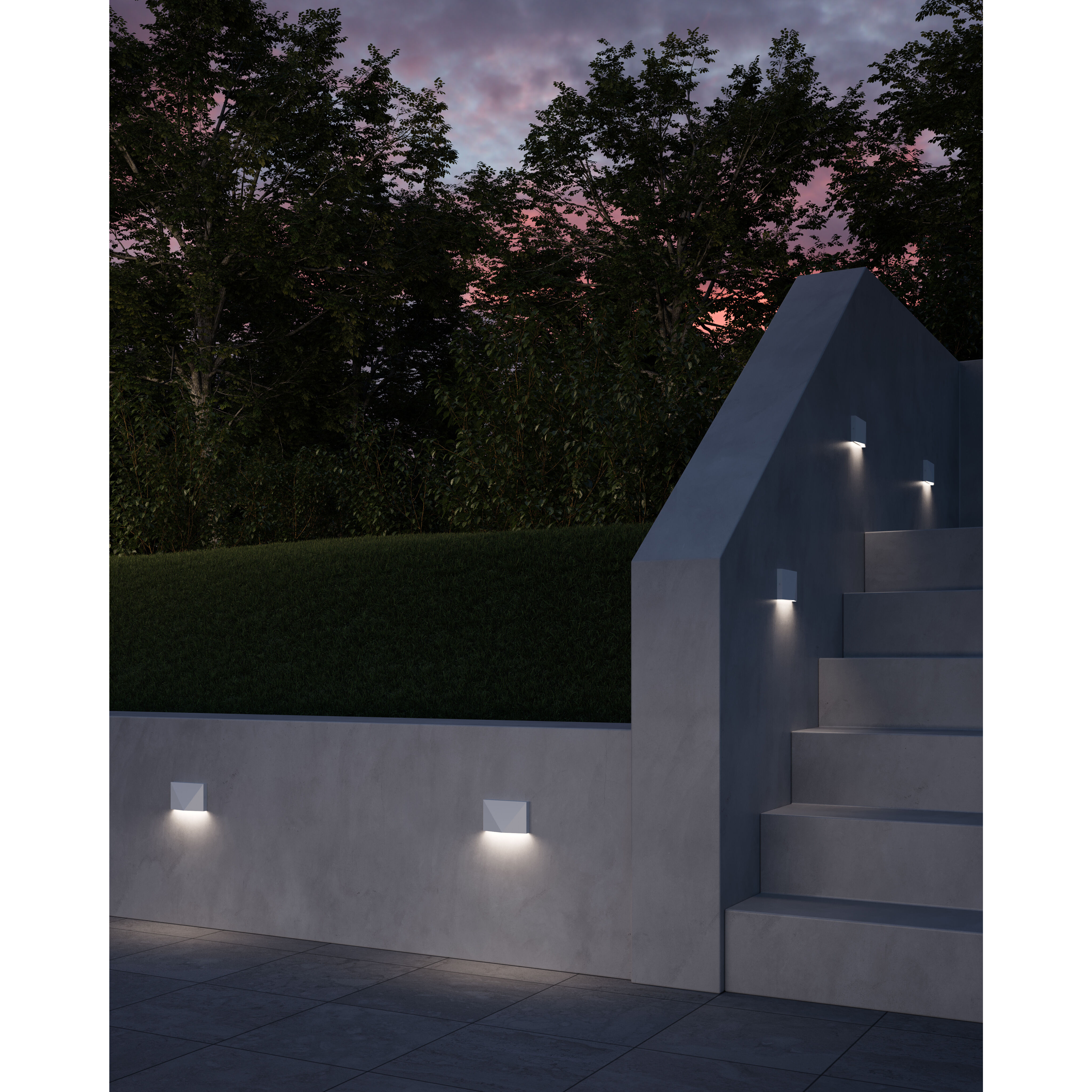 Lio LED 3.25 inch White Exterior Wall/Step Light