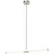 Akari LED 35.5 inch Brushed Nickel Linear Pendant Ceiling Light