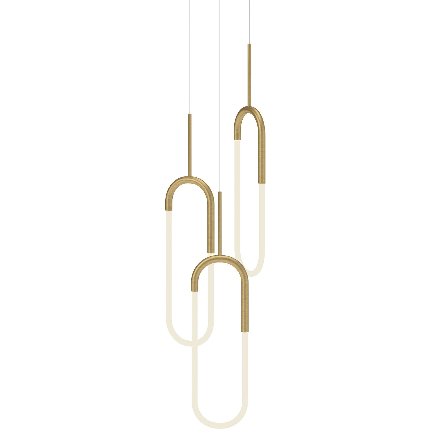 Huron Multi Pendant Ceiling Light in Brushed Gold