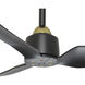 Hugo 42.38 inch Brushed Gold Ceiling Fan in Brushed Gold and Matte Black