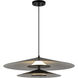 Cruz Pendant Ceiling Light in Metal - Black and White, Spun Aluminum Shade