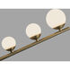 Cypress LED 19 inch Brushed Gold/Opal Glass Chandelier Ceiling Light