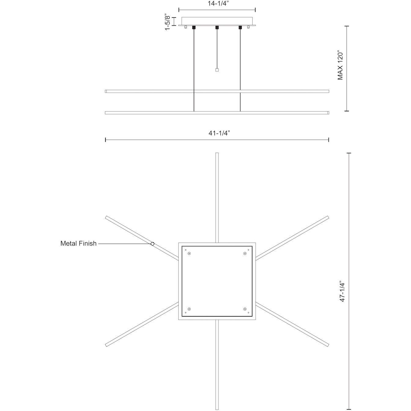 Vega Minor Multi Pendant Ceiling Light in Brushed Nickel