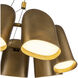 Bell 19.38 inch Vintage Brass Chandelier Ceiling Light