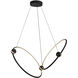 Isho LED 24.88 inch Black Chandelier Ceiling Light