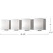 Bridgewater 4 Light 25.25 inch Brushed Nickel Bath Vanity Light Wall Light