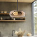 Trinity LED 14.25 inch Black Pendant Ceiling Light in Copper Glass