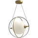 Aries LED 16 inch Brushed Gold Pendant Ceiling Light