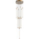 Motif LED 12.75 inch Brushed Gold Multi-Pendant Ceiling Light