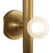 Reese 4.38 inch Vintage Brass Bath Vanity Light Wall Light in Smoked Glass
