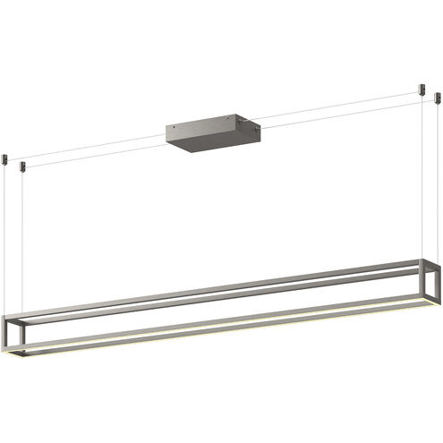 Plaza Linear Pendant Ceiling Light in Brushed Nickel