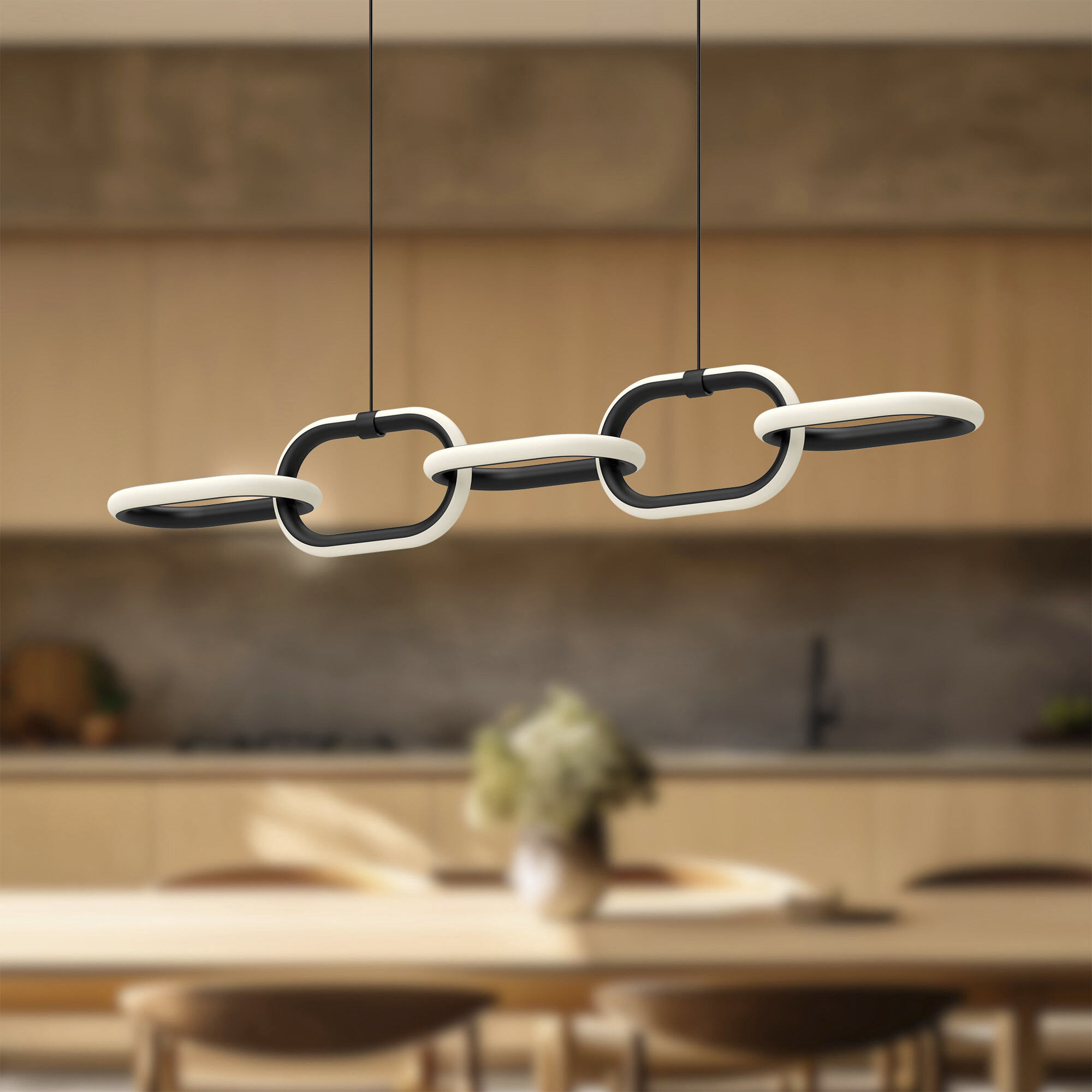 Airen LED 36.13 inch Black Linear Pendant Ceiling Light
