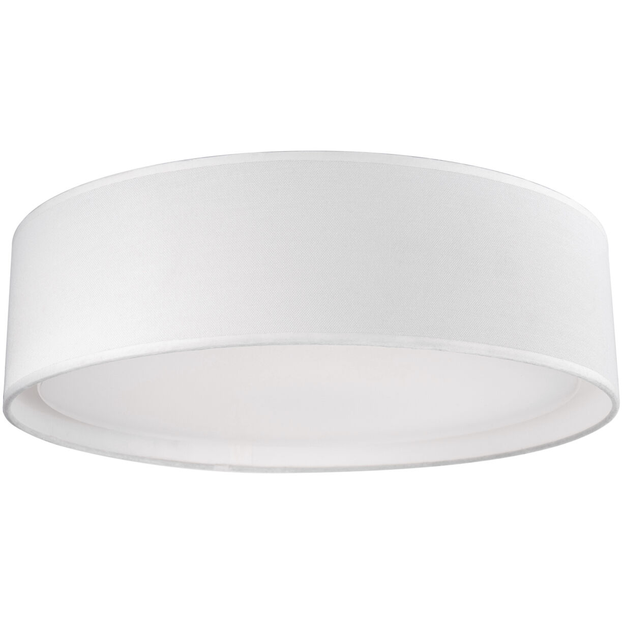 Dalton LED 16 inch White Flush Mount Ceiling Light in Textured Linen Shade