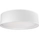 Dalton LED 16 inch White Flush Mount Ceiling Light in Textured Linen Shade