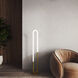 Huron 52.25 inch 21 watt Brushed Gold Floor Lamp Portable Light