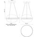Virgo LED 16.13 inch Brushed Gold and Opal Glass Pendant Ceiling Light
