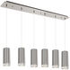 Cameo LED 5.13 inch Brushed Nickel Multi Pendant Ceiling Light