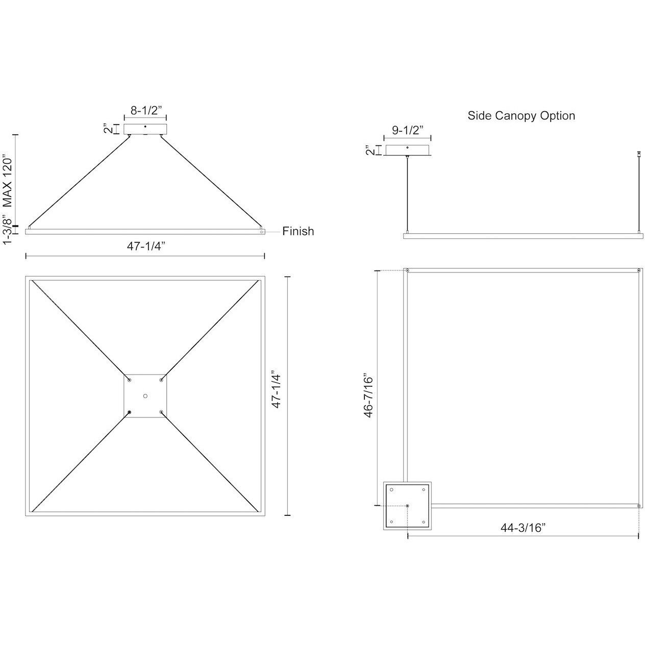 Piazza Pendant Ceiling Light in Brushed Gold