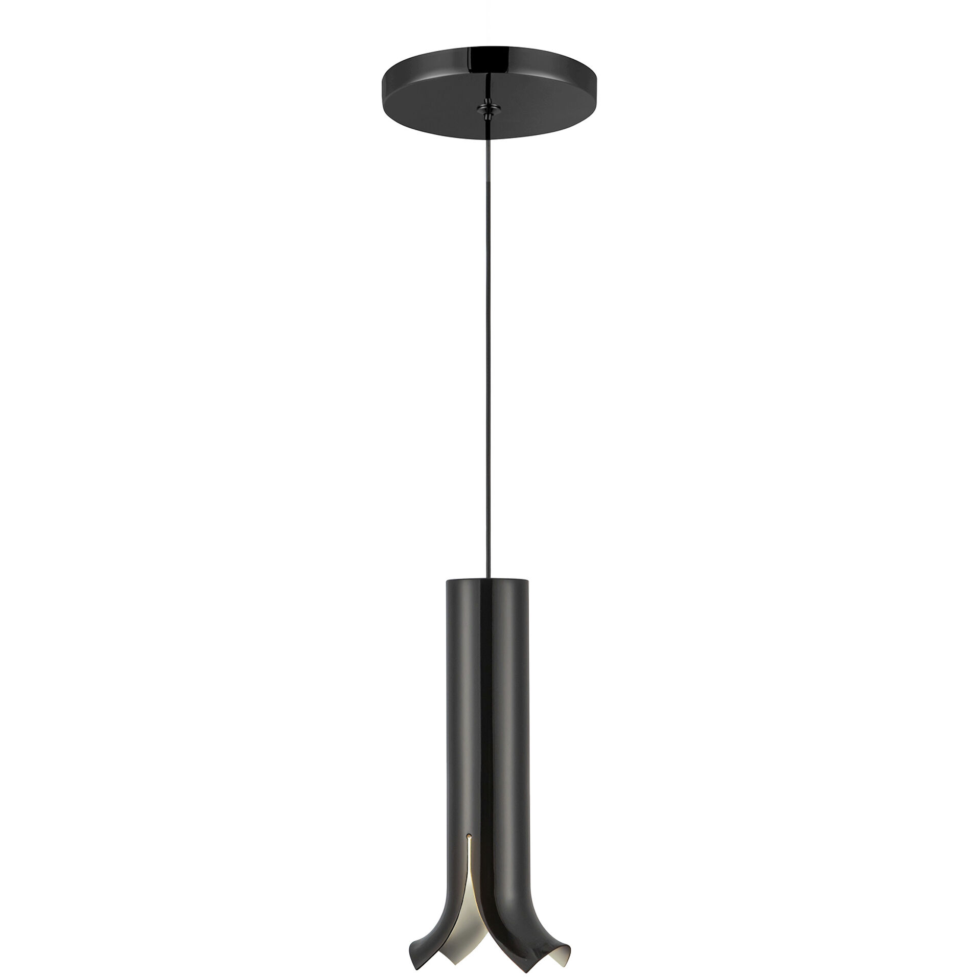 Husk Pendant Ceiling Light in Glossy Black