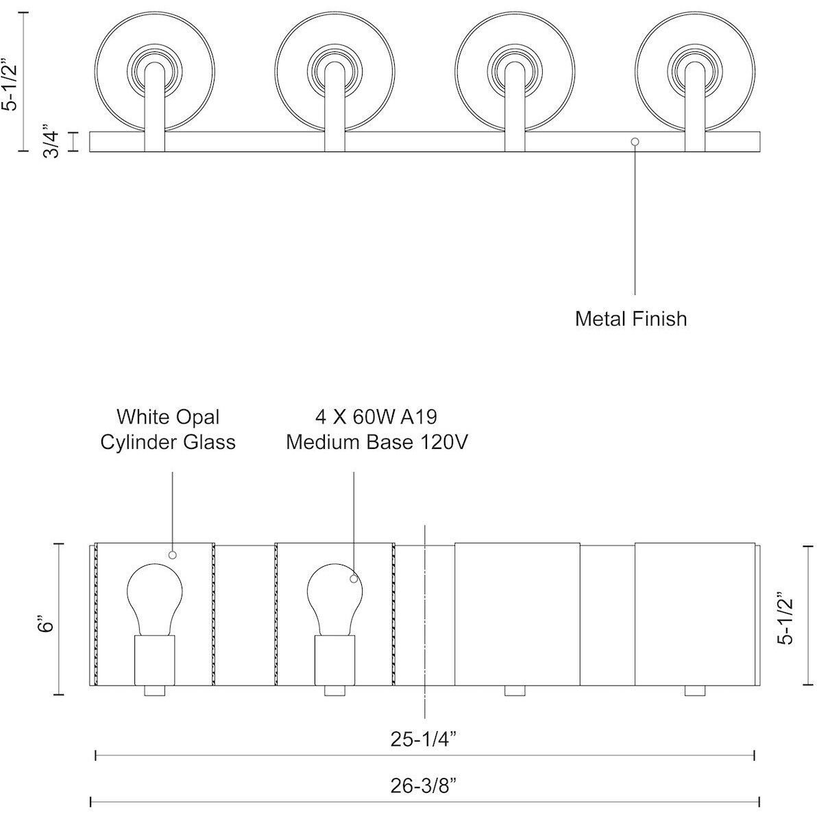Bridgewater Vanity Light Wall Light in Chrome