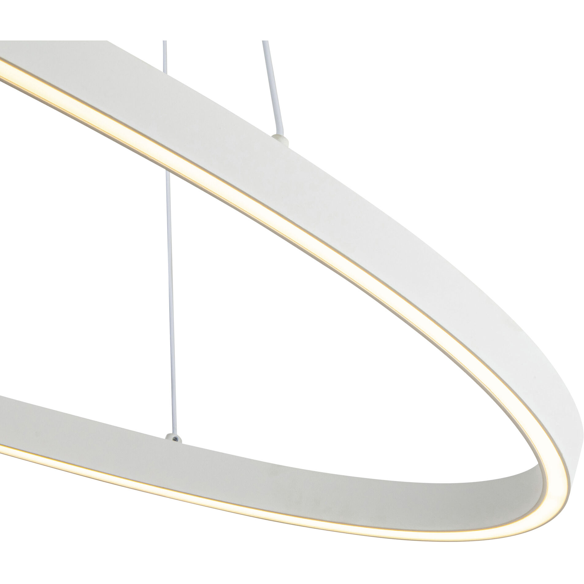 Ovale LED 40 inch White Linear Pendant Ceiling Light