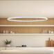 Ovale Linear Pendant Ceiling Light in White