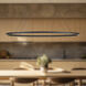 Ovale Linear Pendant Ceiling Light in Black