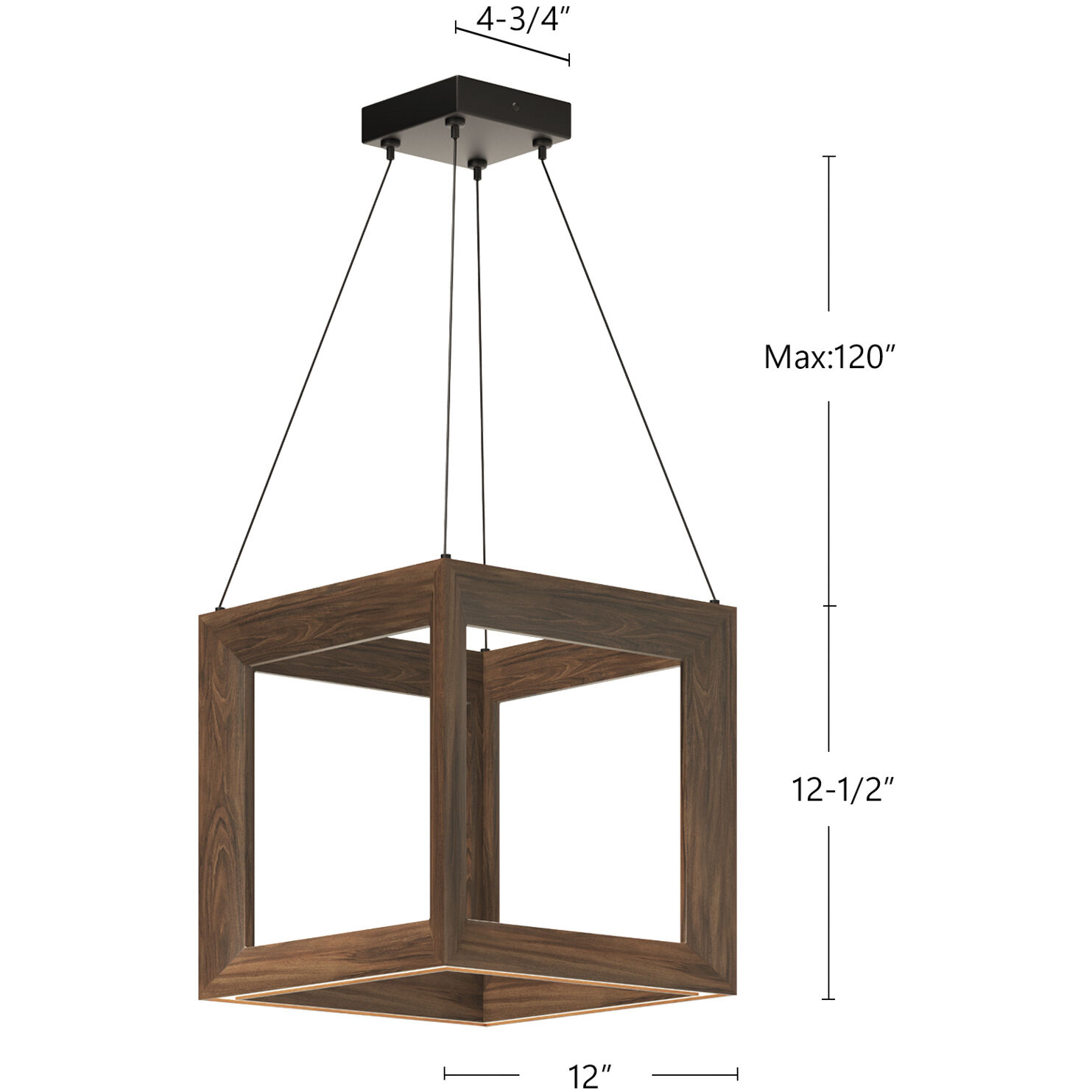 Morina Pendant Ceiling Light in Walnut