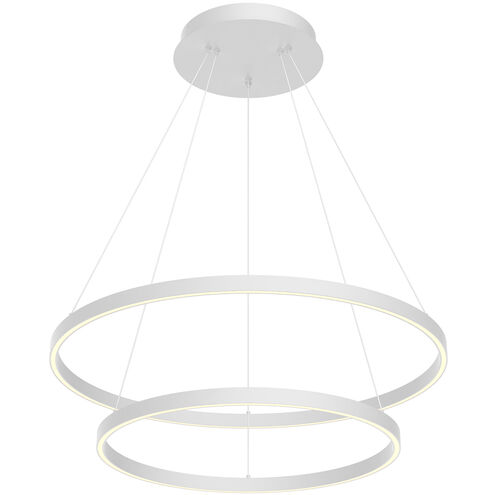 Cerchio LED 31.5 inch White Chandelier Ceiling Light