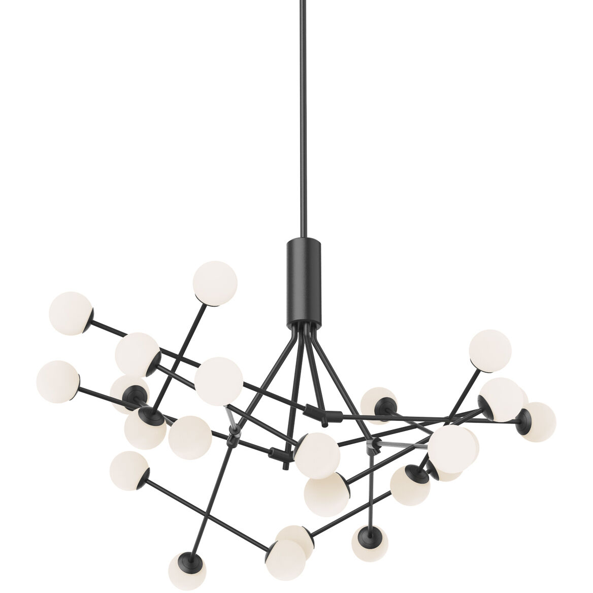 Moto LED 39.63 inch Black Chandelier Ceiling Light