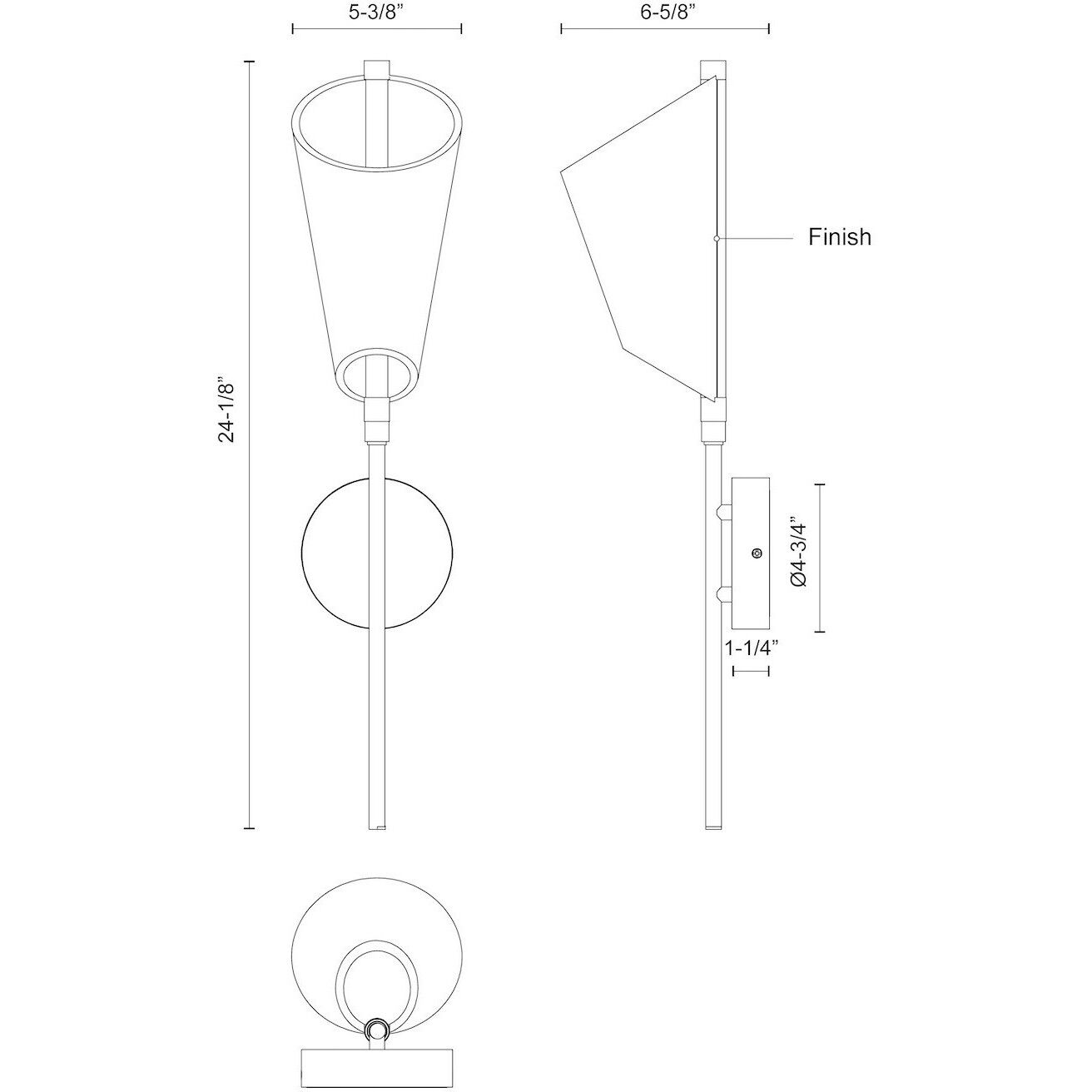 Mulberry Wall Sconce Wall Light in Brushed Gold