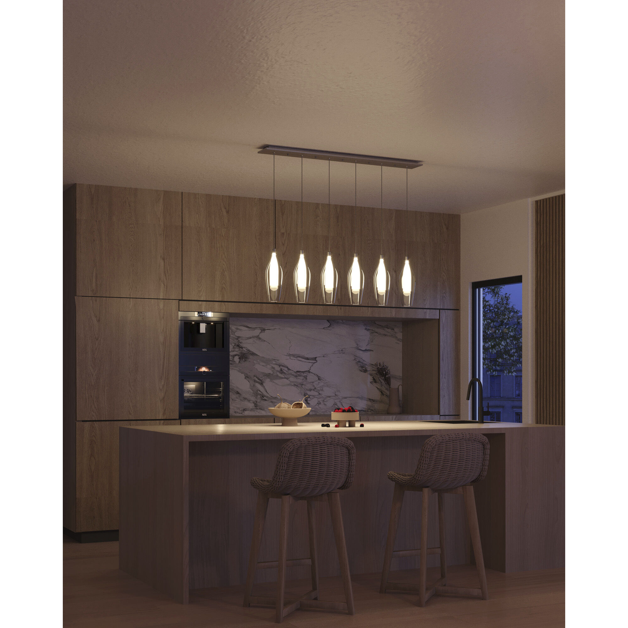 Victoria Multi Pendant Ceiling Light in Chrome