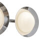 Cleo 36.13 inch Chrome and Opal Glass Bath Vanity Light Wall Light