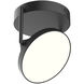 Novel LED 5.25 inch Black Semi Flush Mount Ceiling Light