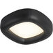 Folio 14.5 inch Brown Vegan Leather Flush Mount Ceiling Light