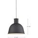 Irving 1 Light 21.75 inch Black Pendant Ceiling Light