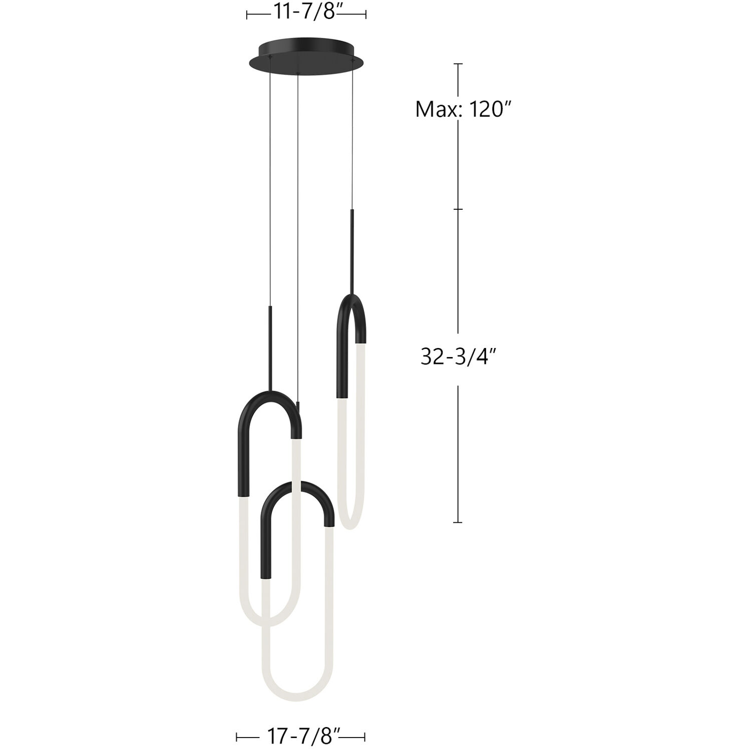 Huron Multi Pendant Ceiling Light in Brushed Gold