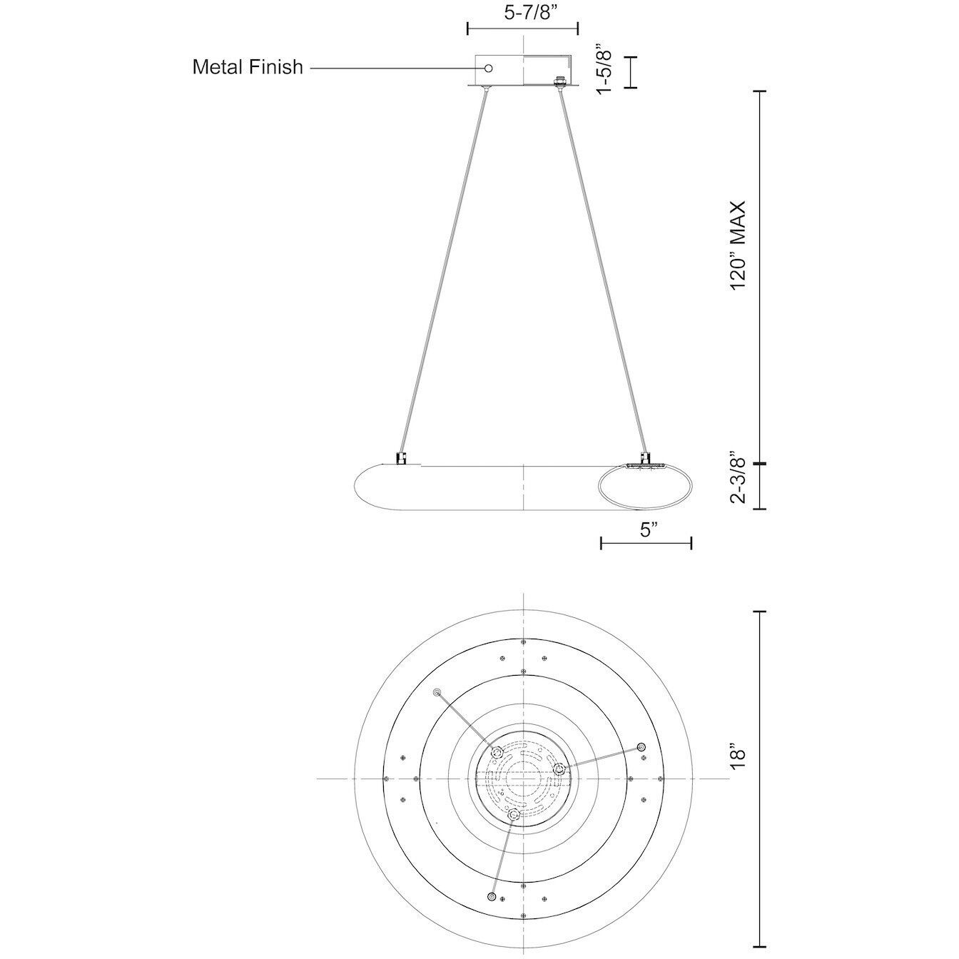 Cumulus LED 18 inch White Pendant Ceiling Light