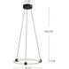 Bruni LED 16.5 inch Brushed Gold Pendant Ceiling Light