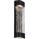 Moondew LED 18 inch Black Exterior Wall Sconce
