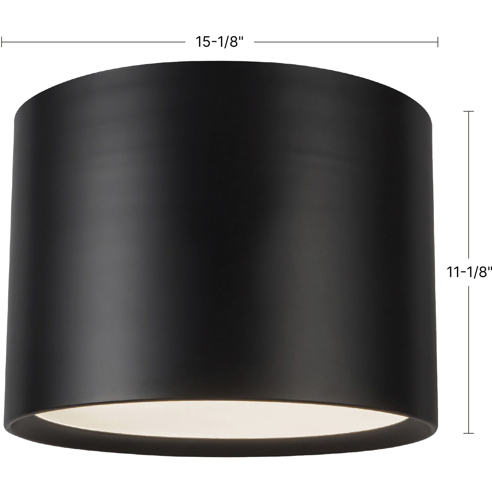 Uma 15.13 inch White Semi-Flush Mount Ceiling Light