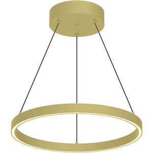 Cerchio 17.75 inch Brushed Gold Pendant Ceiling Light