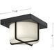 Regalo LED 7.13 inch Black/Opal Glass Flush Mount Ceiling Light