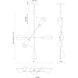 Mulberry LED 37 inch Black and Light Guide Chandelier Ceiling Light