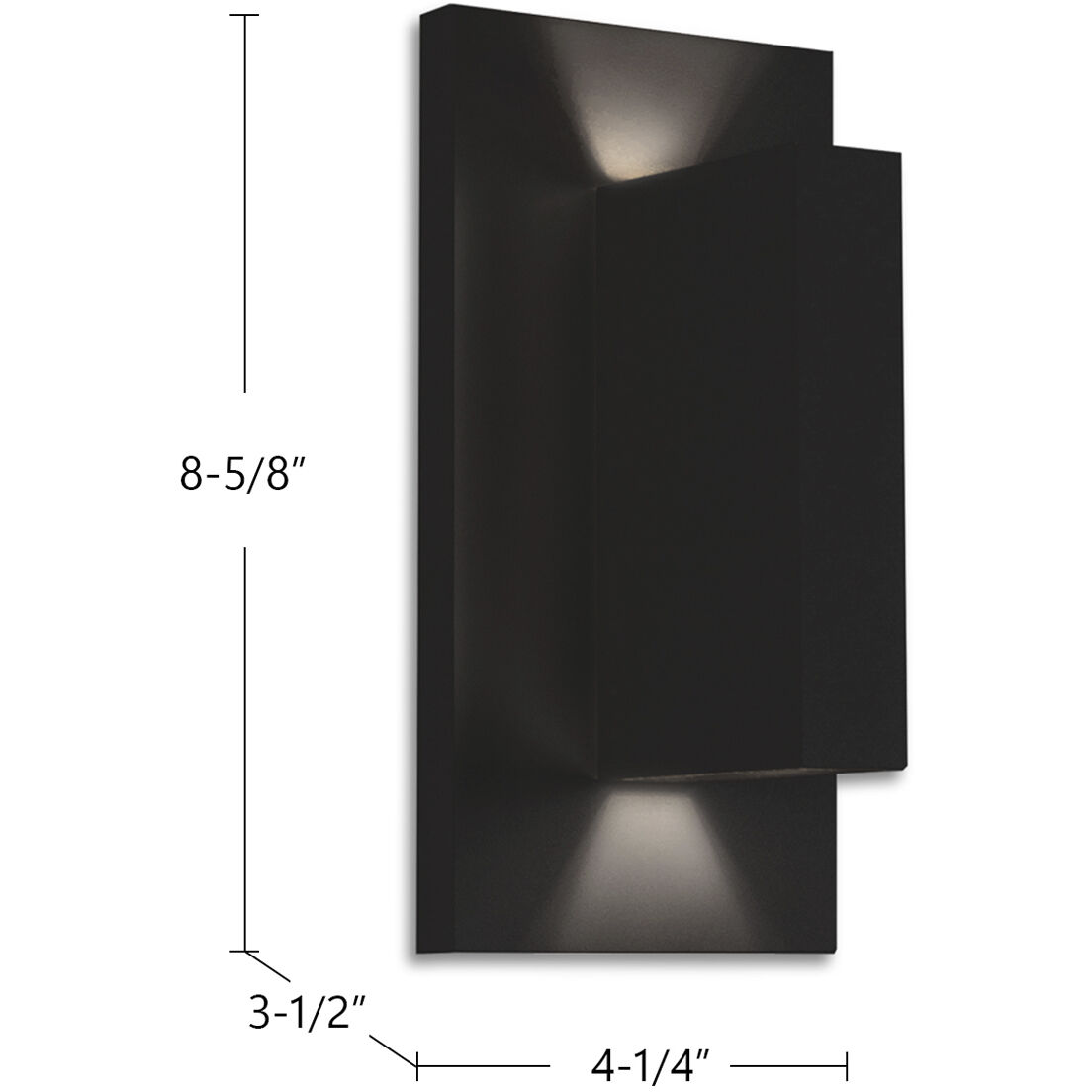 Vista LED 5.5 inch Black Exterior Wall Sconce