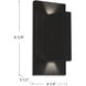 Vista LED 5.5 inch Black Exterior Wall Sconce