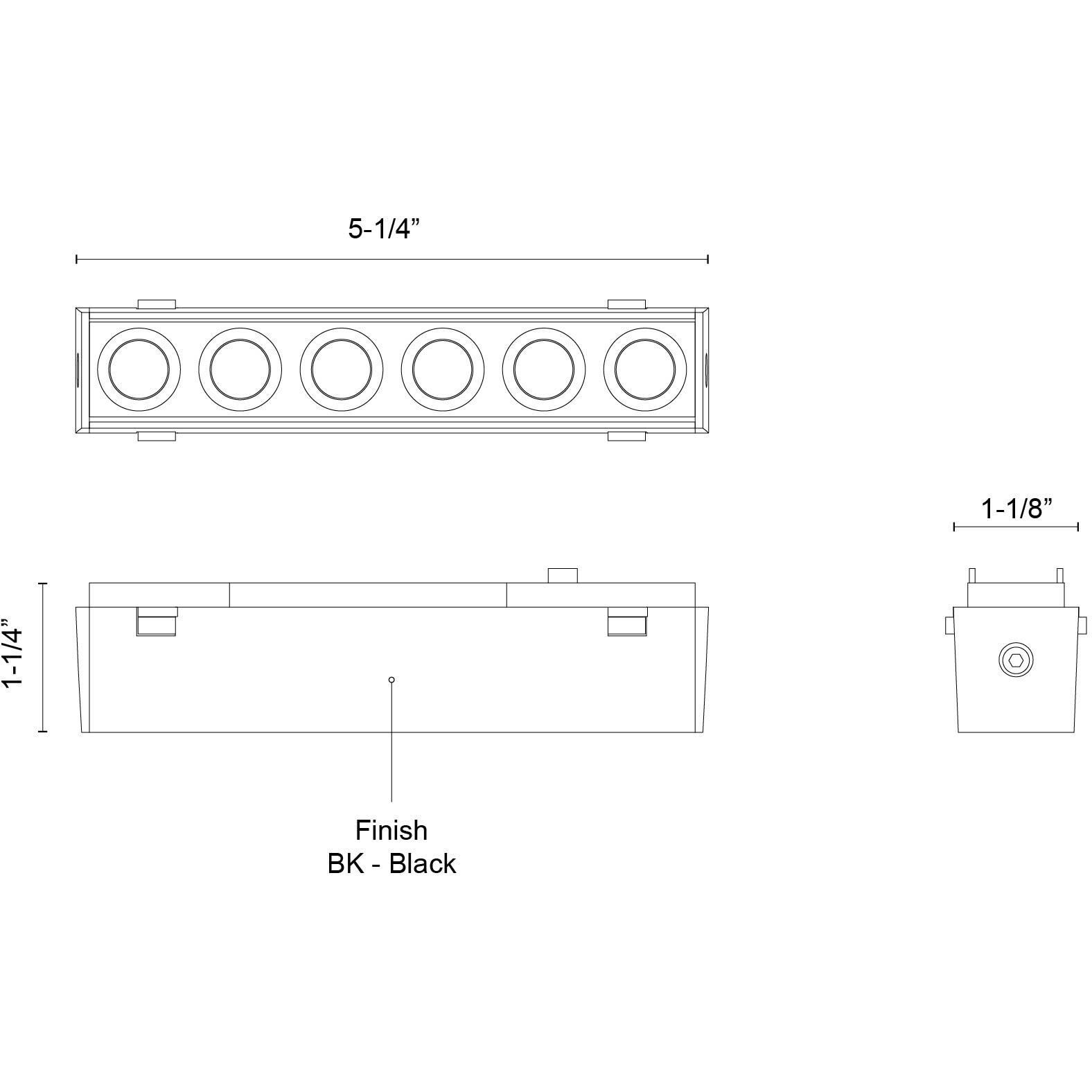 Holo 48V DC Black Trilo Track Light Bar Ceiling Light