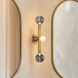 Reese 4.38 inch Vintage Brass Bath Vanity Light Wall Light in Smoked Glass